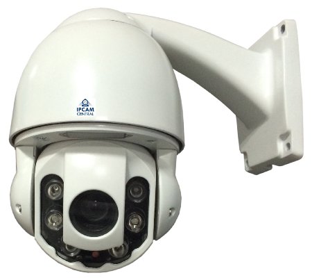 IPCC-9610 - 10x Optical Zoom, AutoFocus, 1.3 MP, Metal, Outdoor, High Speed Dome Camera with Nightvision, Onvif, Synology, QNAP, Blueiris Compatible, White