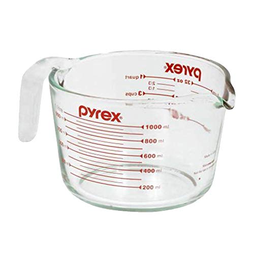 Pyrex Glass Measuring Cup, 950ml, Transparent (25.4 x 25.4 x 10 cms)