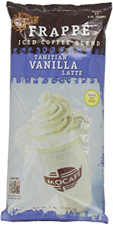 MOCAFE Frappe Tahitian Vanilla Latte, Ice Blended Coffee, 3-Pound Bag