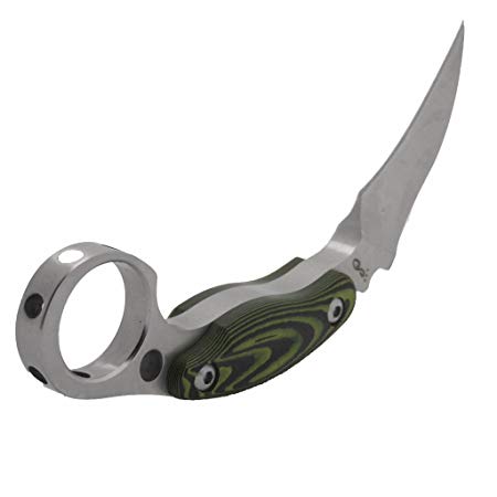 Masalong Outdoor Survival Spine Very Thick Tactical Easy Concealable sharp Finger Hole Knife With Sheath D2 Steel