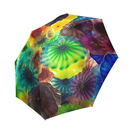 Personalized Chihuly Glass Art Custom Foldable Sun Rain Umbrella
