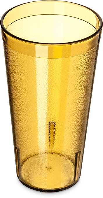 Carlisle 5220-8113 Stackable Shatter-Resistant Plastic Tumbler, 20 oz., Amber (Pack of 6)