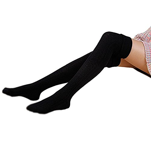 HITOP Womens Spring Over Knee Leg Warmer Crochet Thigh High Boot Socks Girls Leggings