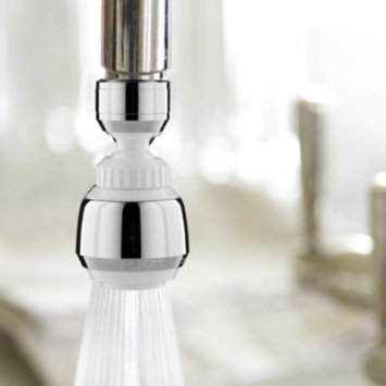 Tap Adapta White Kitchen Tap Water Aerator & Spray Adjuster (Fits Most Taps)