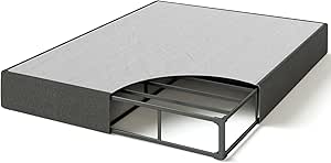 Zinus 9 Inch WonderBox(TM) Smart Box Spring Quick Assembly Mattress Foundation, Durable Metal Frame, Full, Grey