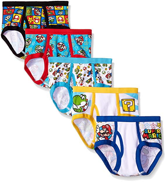 Nintendo Boys' Mario 5 Pack Briefs