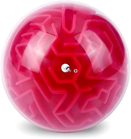 3D Maze Ball Magic Labyrinth Brain Teaser Puzzles Intelligence Challenge, Coordination & Balance, Imagination, Spatial Cognition, Observe Training Toy Game Gift for Kid Adult the Old Aged - Easy Level