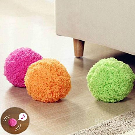 SMYTShop Creative Automatic Rolling Ball Microfiber Robotic Mop Ball Mini Vacuum Cleaner Mop Ball with 4 Ball Cover Sweeping Robot