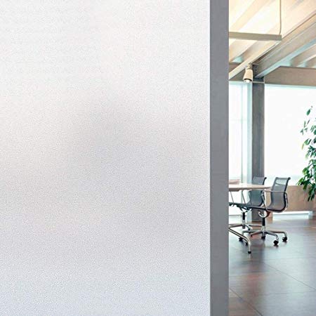 Bloss Frosted Window Film Privacy Window Film Bathroom Window Films Glass Film Adhesive PVC Heat Control Anti-UV for Home Office Meeting Room, 17.7-by-78.7 Inch