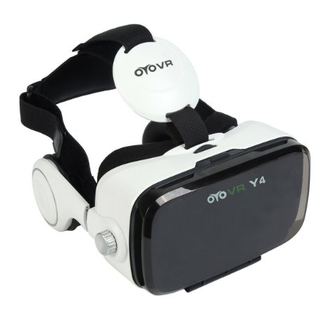 NEWEST 3D VR Reality Glasses with Headphone Can ANSWER PHONE 120 Degree Field of View for 3D Movies Games Compatible with Smartphone within 6.2"