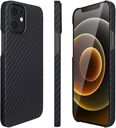 AIMOSIO Slim Case Compatible with iPhone 12 Mini,2020 5.4" 3D-Grip 100% Aramid Fiber Minimalist Phone Case,[Real Body Armor Material] Non Slip Strongest Durable Snugly Fit Ultra-Thin Snap-on Case