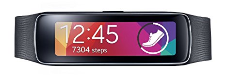 Samsung 1.84 Inch Gear Fit Fitness Watch with Pulse Sensor - Black (Certified Refurbished)