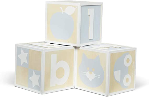 Melissa & Doug Jumbo Wooden ABC-123 Blocks - Natural