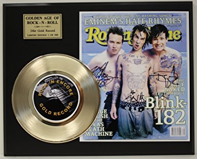 Blink 182 Gold Record Signature Series LTD Edition Display