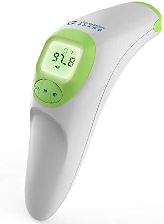 Clinical Forehead Thermometer New 2017 FDA Approved Instant Read Sensor for Digital Fever Measurement Temporal Professional No Touch Readings Newborn Infant Baby Adult & Children Best Infrared Scanner