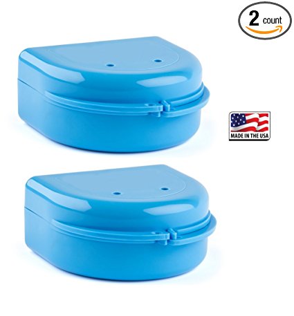 2 Pack- Snap Lock Retainer Case; Blue