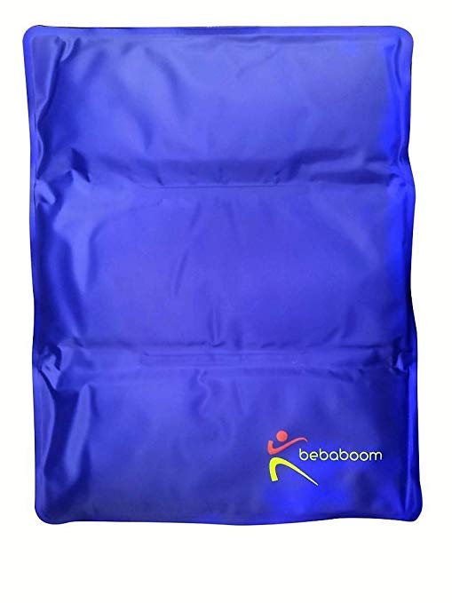 Comfortable Hot & Cold Gel Pack with Wrap by BeBaBooM - Reusable Injury Relief & Pain Recovery for Adults, Athletes, Seniors, Children - Treatment for Sprains, Cramps, Swelling, Bruises - (11"x14")