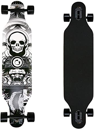 Hawkeye 41 inch Freeride Longboard 8 Layer Canadian Maple Wood Skateboard Complete Cruiser, Cruiser for Cruising, Carving, Freestyle and Downhill