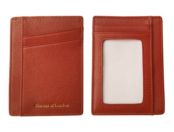 Genuine Leather Go Wallet, Ultra Slim Card/ID Holder, RFID SAFE with Gift Box