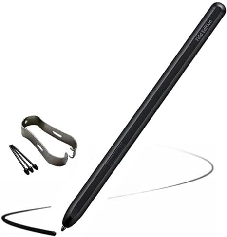 S Pen Fold Edition Stylus Pen,Galazy Z Fold 5 S Pen Replacement, for Samsung Galaxy Z Fold 5/ Fold 4/Fold 3  Tips/Nibs (Black(Pen))