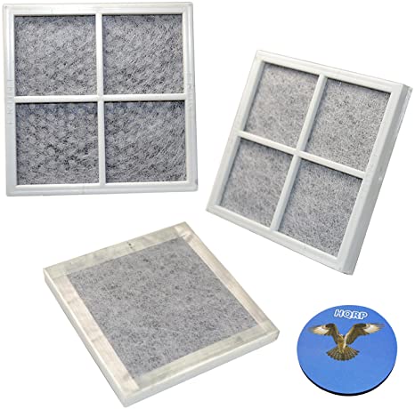 HQRP Pack of 3 Fresh Air Filters Works with LG LFX31935ST, LFX31945ST, LFX31995ST, LFX329345ST, LFX33975ST, LFXS30766S, LMX30995ST, LMX31985ST, LSC22991ST, LSFD2591ST Refrigerators Coaster