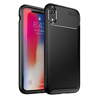 iPhone Xr Case, Torryka Premium TPU Carbon Fiber Texture Shell Design Slim Fit Flexible Lightweight Durable Protective Case Cover for iPhone Xr (Black)