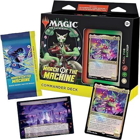 Magic: The Gathering March of the Machine Commander Deck - Call for Backup (100-Card Deck, 10 Planechase cards, Collector Booster Sample Pack   Accessories)