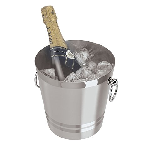 Oggi 7041.0 Stainless Steel Champagne Bucket, 4-1/4-Quart