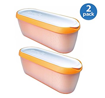 Tovolo Glide-A-Scoop Ice Cream Tub Set Of 2 (Orange)