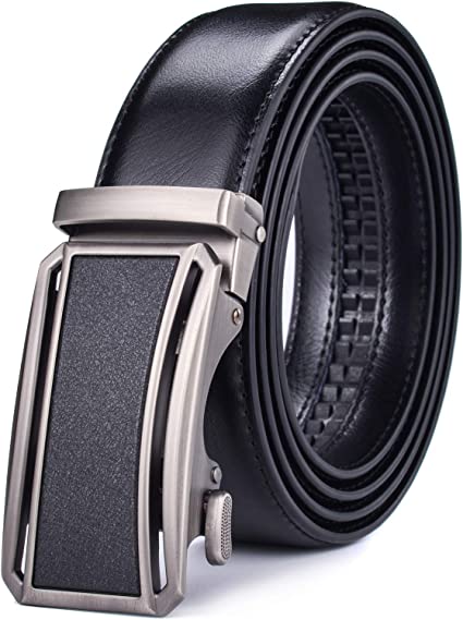 Men Belts Leather Male Slide Ratchet Work Dress Strap w Interchangeable Buckle Beltox …