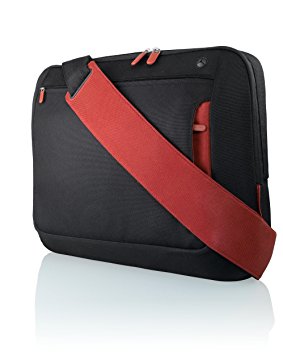 Belkin F8N051 Messenger Bag for Laptops, Macbooks and Chromebooks up to 17 inch - Black/Red