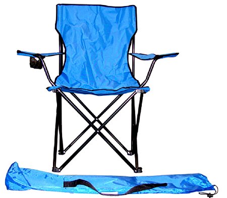 VMI Folding Chair with Cupholder, Blue