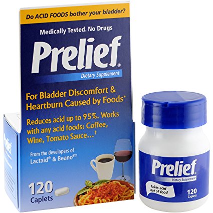 Prelief Acid Reducer Dietary Supplement Tablets, 120 Count