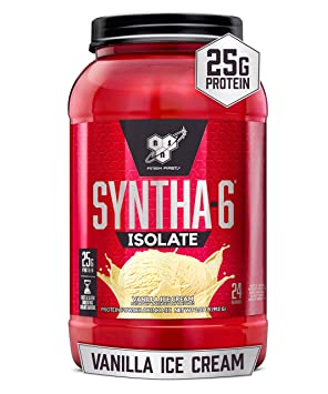 BSN SYNTHA-6 ISOLATE Protein Powder Drink, Vanilla Ice Cream, 2.01 lb (24 Servings)