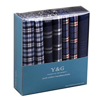 YEC01 Excellent Design 7 Pure Cotton Handkerchiefs Set Wedding Goods By Y&G