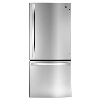 Kenmore Elite 22.1 cu. ft. 2 Door Bottom-Freezer Refrigerator in Stainless Steel, includes delivery and hookup (Available in select cities only)