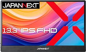 JAPANNEXT 13.3インチ IPSパネル搭載 フルHD(1920x1080)解像度 モバイルモニター JN-MD-IPS133FHDR-T miniHDMI USB Type-C HDR タッチパネル採用 スマートケース付き