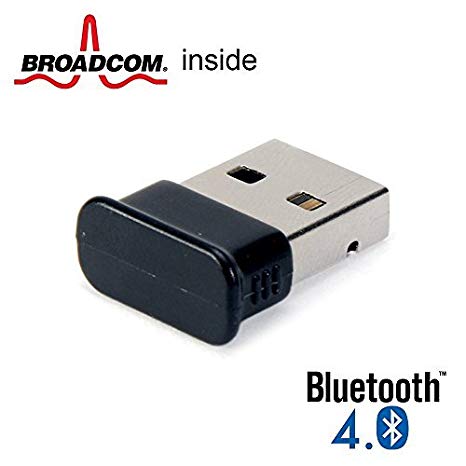 Bluetooth Adapter Dongle, GMYLE® Ultra-Mini USB Broadcom BCM20702 Class 2 Bluetooth V4.0 Dual Mode Dongle Wireless Adapter with LED