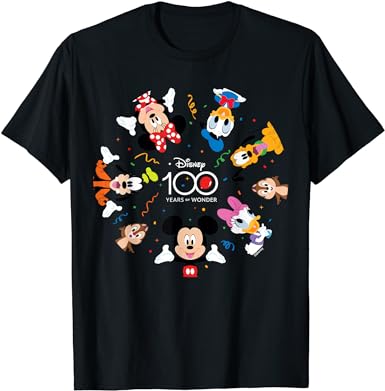 Disney 100 - Mickey Minnie Donald Goofy 100 Years Of Wonder T-Shirt