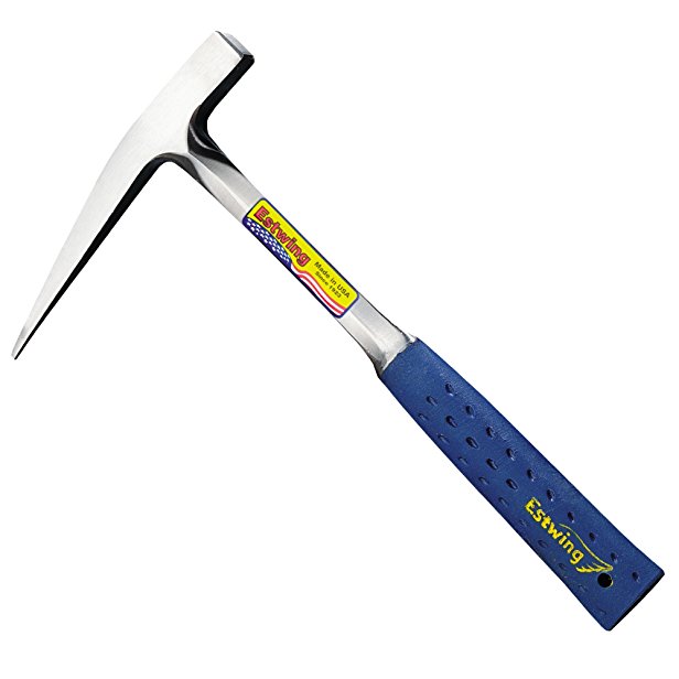 Estwing Rock Pick - 13 oz Geological Hammer with Smooth Face & Shock Reduction Grip - E3-13P