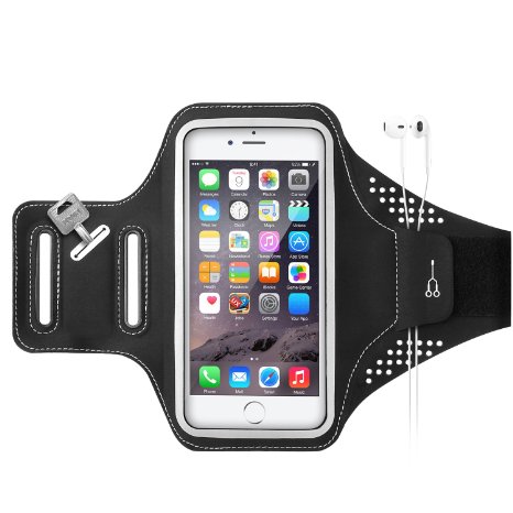 iPhone 6S Sports Armband, Ancel Upgraded Sweatproof Ultrathin Lightweight Running Armband with Earphone and Key Slots