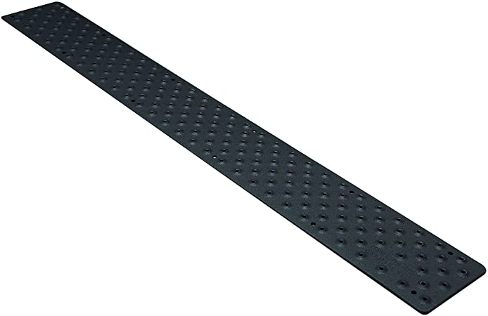 HandiTreads NST103748BKB Handi Non Slip Aluminum, Powder Coated Black, 3.75" x 48" with Color Matching Wood Screws, Each Stair Tread