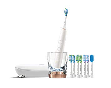 Philips Sonicare Diamondclean Smart 9700 Rose Gold Rechargeable Toothbrush For Complete Oral Care With Charging Travel Case, Rose Gold