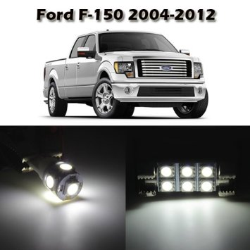 Partsam 10 White Interior Light Package for Ford F-150 2004 2005 2006 2007 2008 2009 2010 2011 2012 with Tool Kit