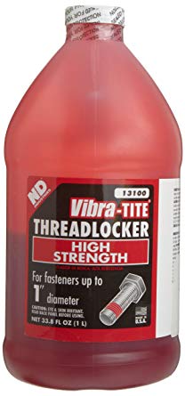 Vibra-TITE 131 Permanent Strength Anaerobic Threadlocker, 1 liter Jug, Red