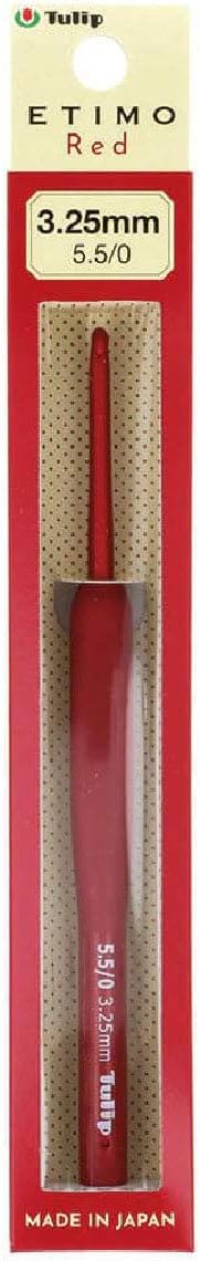 Tulip - Tulip Etimo Red Softgrip (3.25mm) Crochet Hook - 1 Unit