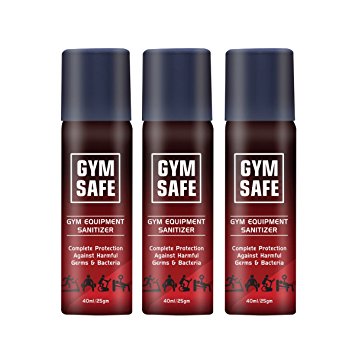 Gym Safe Gym Equipment Sanitizer Spray - 40 ml (Pack of 3)
