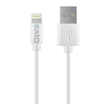 Apple MFi Certified Lightning to USB Charging Cable Lead Wire Cord. iATO Strong Quick Fast Charge Data Sync iPhone 5 5C 5S SE 6 6S Plus iPad mini Air Pro iPod Nano Gen Touch Generation - 1 Meter