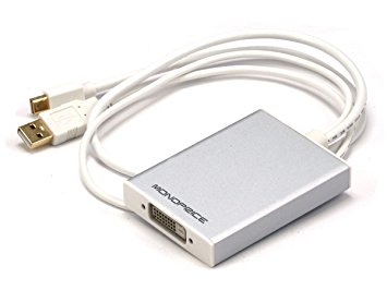 Monoprice Mini DisplayPort/Thunderbolt Plus USB To Dual-Link DVI Adaptor (106904)