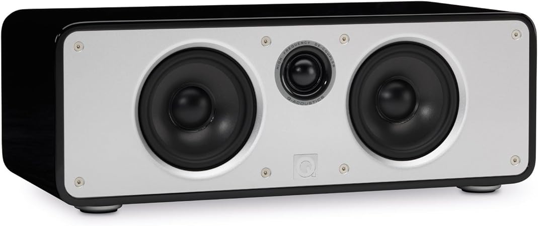 Q Acoustics Concept Centre Speaker (Gloss Black) - HiFi Speakers for Home Theater Sound System